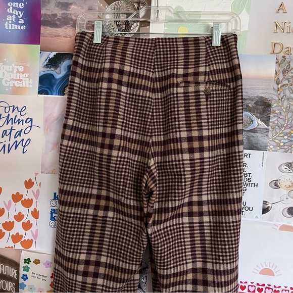 Aritzia fall cottage core plaid preppy office trousers - Picture 6 of 8